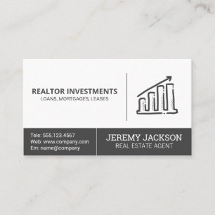 Growth Chart   Real Estate Business Card