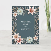 Growth Floral Birthday Card