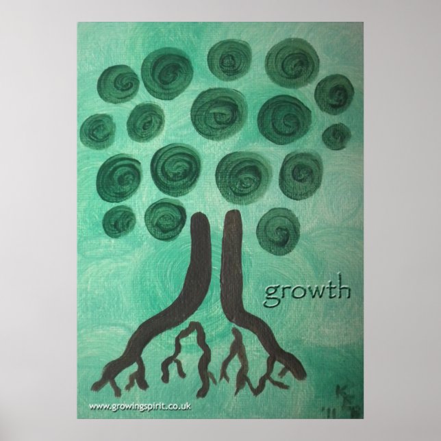 "growth" Heart Art Painting Poster (Front)