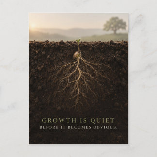Growth Is Quiet Holiday Postcard