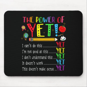Growth Mindset Back To School Power Of Yet Positiv Mouse Mat