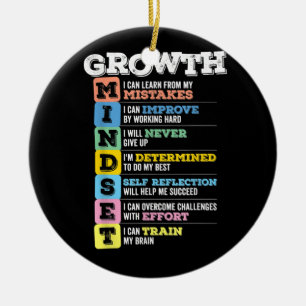 Growth Mindset Classroom Brain Motivation Entrepre Ceramic Tree Decoration