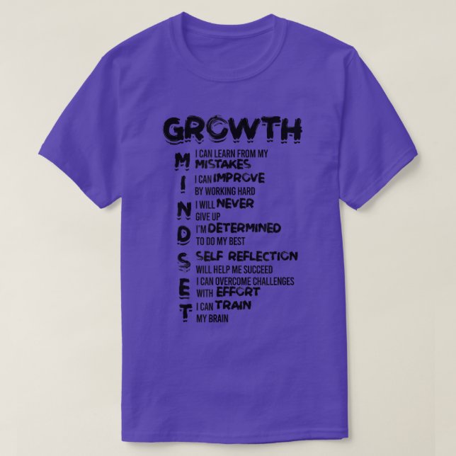 Growth Mindset Classroom Brain Motivation - Positi T-Shirt (Design Front)