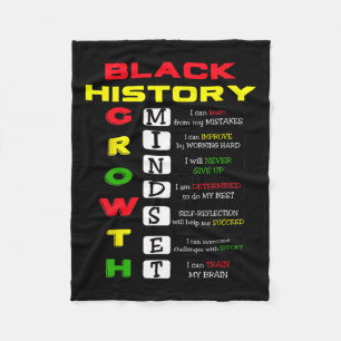 Growth Mindset Definition Cool Black History Month Fleece Blanket