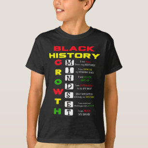 Growth Mindset Definition Cool Black History Month T-Shirt