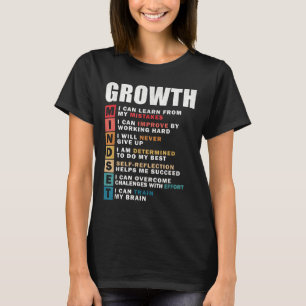 Growth Mindset Definition Motivational Quote Inspi T-Shirt