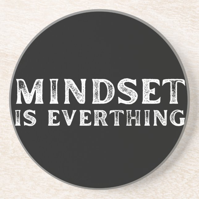 Growth Mindset Entrepreneur Teacher Fitness Motiva Coaster (Front)