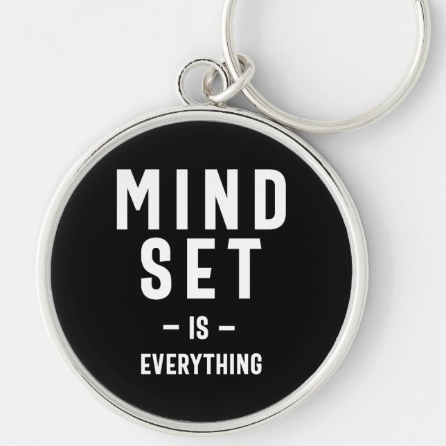 Growth Mindset Entrepreneur Teacher Fitness Motiva Key Ring (Front)