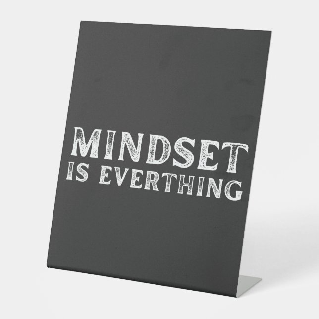 Growth Mindset Entrepreneur Teacher Fitness Motiva Pedestal Sign (Front)