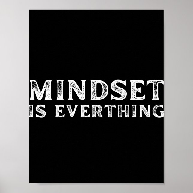Growth Mindset Entrepreneur Teacher Fitness Motiva Poster (Front)