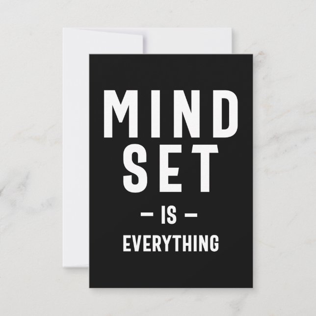 Growth Mindset Entrepreneur Teacher Fitness Motiva RSVP Card (Front)