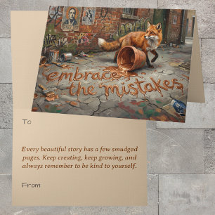 Growth Mindset Fox Animalcore Therapy Art Greeting Card