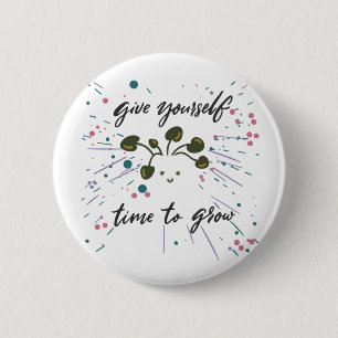 Growth Mindset Inspirational Design 6 Cm Round Badge
