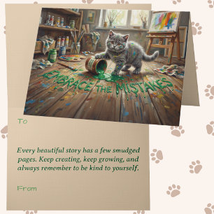 Growth Mindset Kitten Animalcore Therapy Art Card