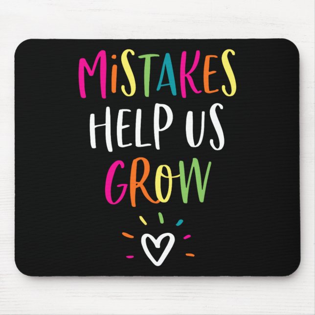 Growth Mindset  Positive Back to School Teacher St Mouse Mat (Front)