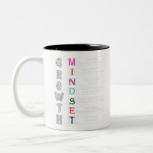 Growth Mindset T-Shirt Classroom Teacher Two-Tone Coffee Mug