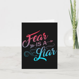 Growth Mindset Teacher Fear Is A Liar Card