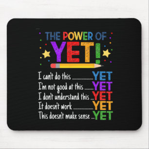 Growth Mindset Teacher Kindness Power Of Yet Inspi Mouse Mat