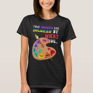 Growth Mindset Thoughts Coloured By Groovy Teacher T-Shirt