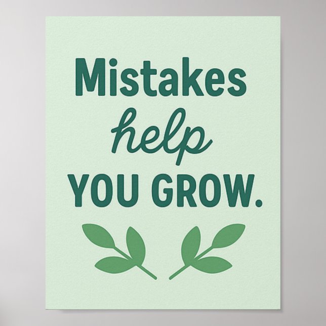 Growth Mindset Wall Art for kids  (Front)
