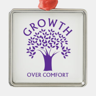 Growth Over Comfort Metal Tree Decoration