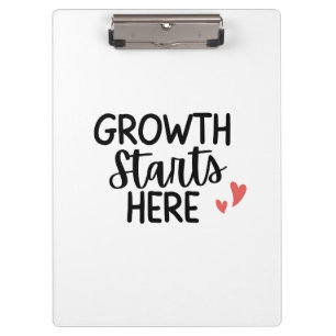 'Growth Starts Here' Teacher Thank You Gift Clipboard