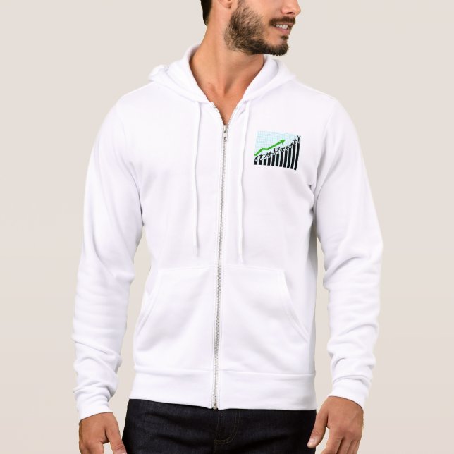 Growth Success Progress Bar Chart Hoodie (Front)