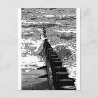 Groyne and Waves Postcard
