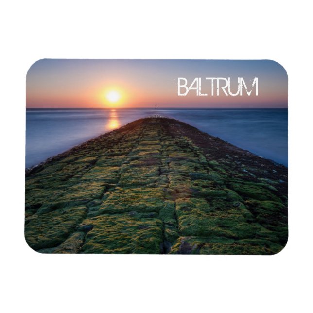 Groyne, Breakwater, Baltrum Island, East Frisia Po Magnet (Horizontal)