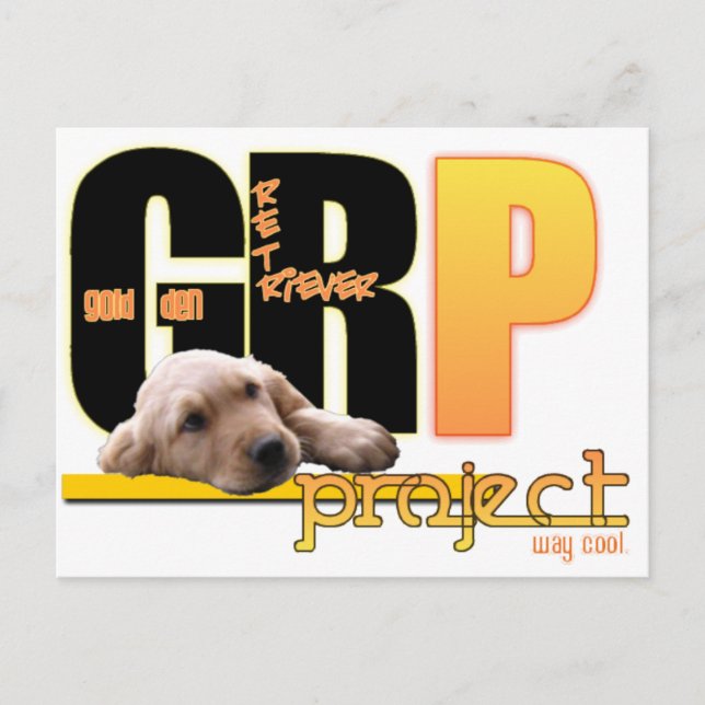 GRP - GOLDEN RETRIEVER PROJECT - WAY COOL! POSTCARD (Front)