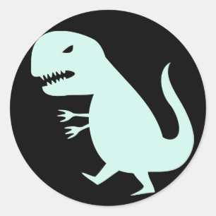 Grr Dinosaur Classic Round Sticker