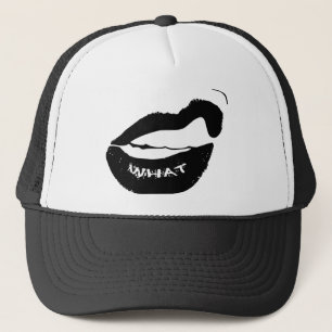 Grr What! Black Lipstick and clinched teeth Trucker Hat