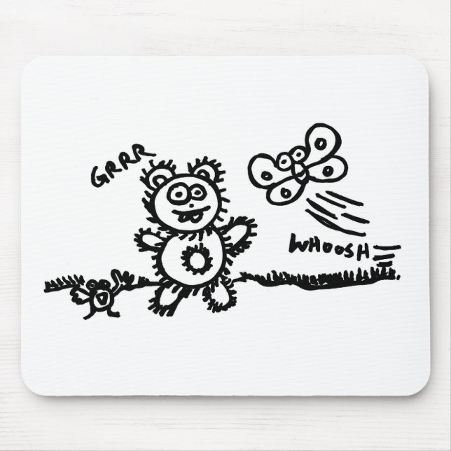 Grrr. Whoosh. Mouse Mat (Front)