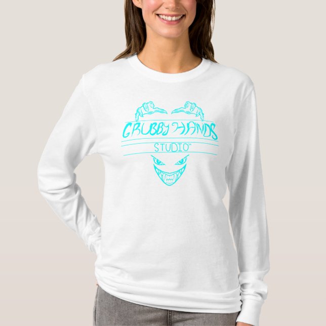 Grubby Hands Studio Long sleeve Logo+Motto T-Shirt (Front)