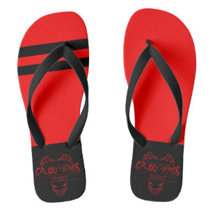 Grubby Hands Studio Red Flip Flops