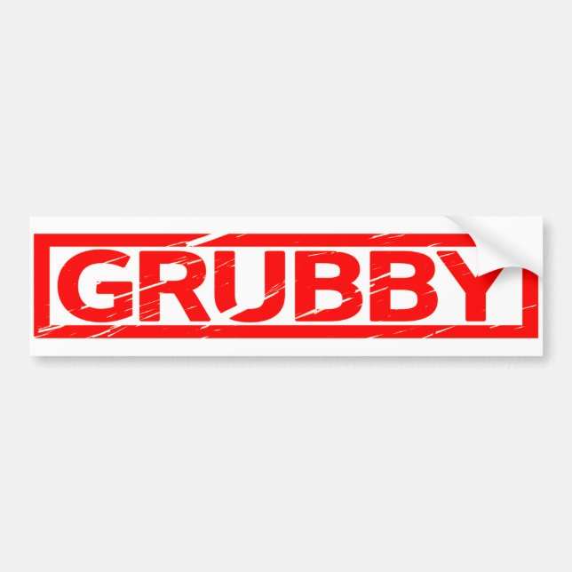 Grubby Stamp Bumper Sticker (Front)