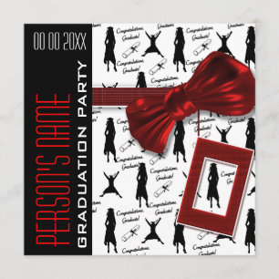Gruduation party elegant womens invitation
