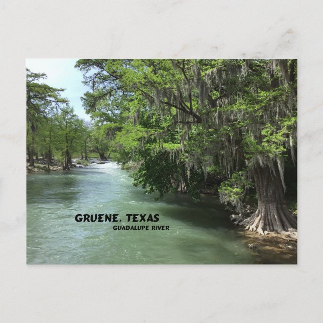 Gruene, Texas and Guadalupe River Postcard (Front)