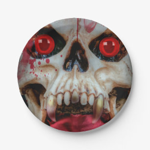 Gruesome Skull Paper Plate
