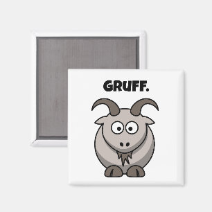 Gruff Grey Goat Funny Fairy Tale Cartoon Magnet