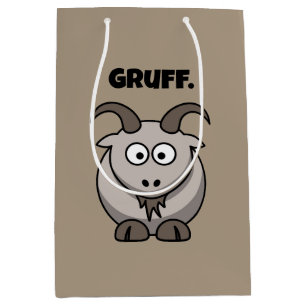Gruff Grey Goat Funny Fairy Tale Cartoon Medium Gift Bag
