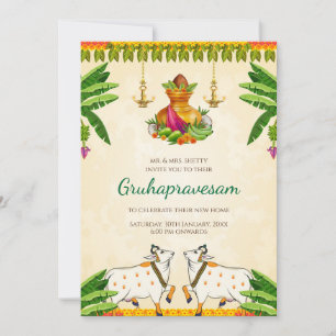 Gruhapravesham invite Digital Indian Housewarming