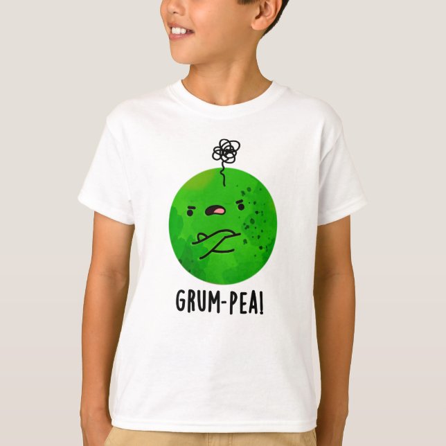 Grum-pea Funny Veggie Pun  T-Shirt (Front)