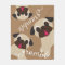 Grumble, Grumble Fawn Pug Lt Brown Fleece Blanket