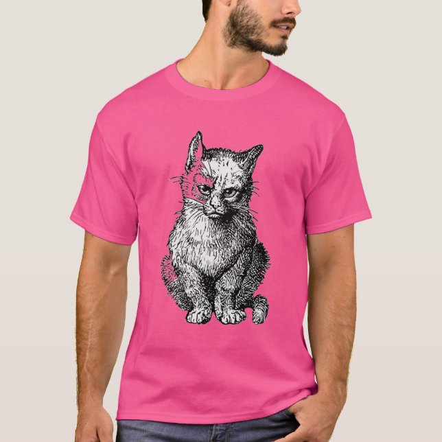 Grumby Cute cat  animal   men T-Shirt (Front)
