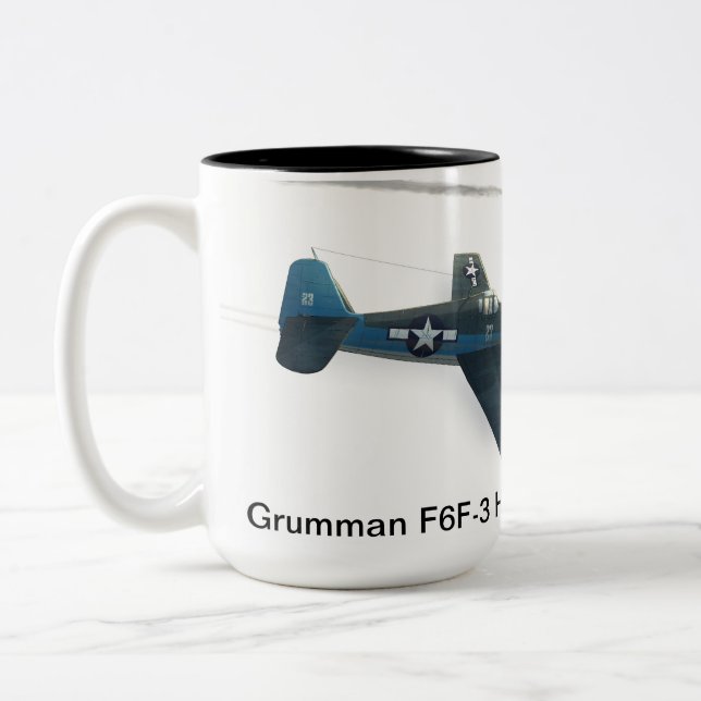 Grumman F6F-3 Hellcat Two-Tone Coffee Mug (Left)