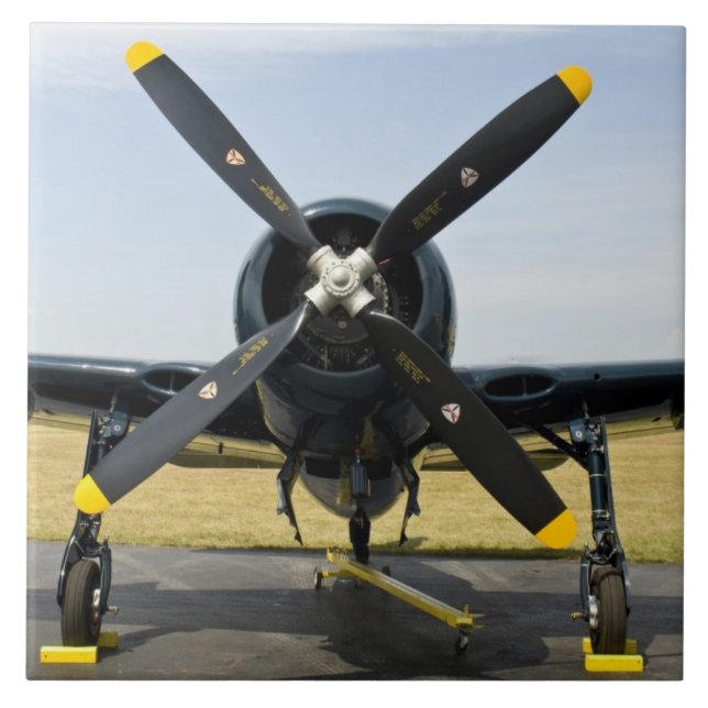 Grumman F8F Bearcat Navy Carrier Fighter on the Tile (Front)