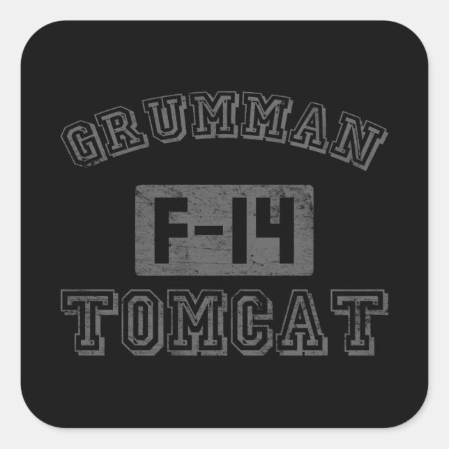 Grumman F-14 Tomcat Square Sticker (Front)