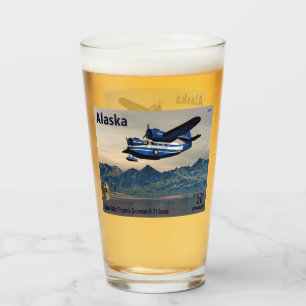 Grumman G-21 Goose Alaska Postage Glass