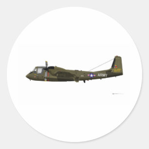 Grumman OV-1 Mohawk Classic Round Sticker